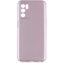 FLAMENKO Oppo A16 Kılıf Flmk Premier Silikon Kapak-Rose Gold