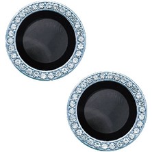 FLAMENKO iPhone 15 Plus Uyumlu Flmk Cl-06 Kamera Lens Koruyucu-Mavi Açık