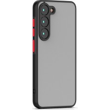 FLAMENKO Galaxy S23 Kılıf Flmk Hux Kapak-Siyah