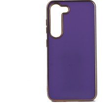 FLAMENKO Galaxy S23 Kılıf Flmk Bark Kapak-Derin Mor