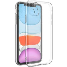 FLAMENKO iPhone 11 Kılıf Flmk Kamera Korumalı Süper Silikon Kapak-Renksiz