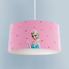 Allians Pembe Elsa Desenli Bebek ve Çocuk Odası Avizesi, Şık ve Işıltılı Parlaklık