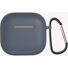 FLAMENKO Airpods 4 Uyumlu Flmk Standart Silikon Kılıf-Lacivert