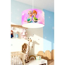 Allians Çocuk Odası Elsa ve Anna Desenli Avize, Şık ve Renkli Aydınlatma