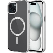 FLAMENKO Apple iPhone 15 Kılıf Mat Tasarımlı Magsafe Wireless Şarj Özellikli Flmk Mat Setro Kapak-Titanyum