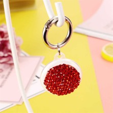 FLAMENKO ​zore Airtag 03 Uyumlu Silikon Anahtarlık-Kırmızı