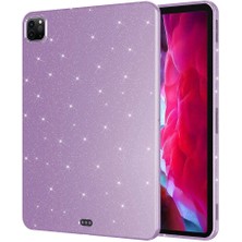 FLAMENKO iPad Pro 11 2020 (2.nesil) Simli Parlak Görünümlü Uyumlu Flmk Tablet Koton Kılıf-Lila