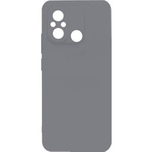 FLAMENKO Xiaomi Redmi 12C Kılıf Flmk Biye Silikon-Gri