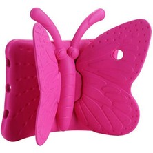 FLAMENKO iPad Mini 5. Nesil  Uyumlu Flmk Butterfly Standlı Tablet Kılıf-Pembe Koyu