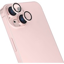 FLAMENKO iPhone 15 Uyumlu Flmk Cl-13 Kamera Lens Koruyucu-Pembe