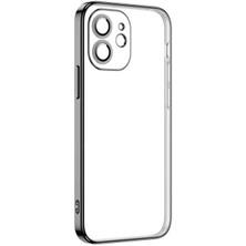 FLAMENKO iPhone 12 Kılıf Flmk Krep Kapak-Siyah