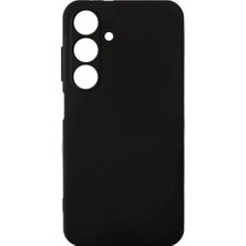 FLAMENKO Galaxy S24 Plus Kılıf Flmk Biye Silikon-Siyah