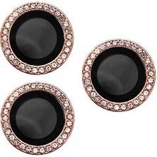 FLAMENKO iPhone 14 Pro Max Uyumlu Flmk Cl-06 Kamera Lens Koruyucu-Rose Gold