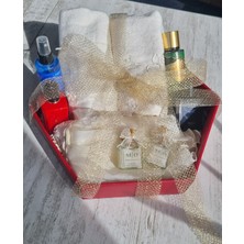 MARCABOX For You Design Hediye Sepeti – Sert Karton Tabanlı, Nişan Sepeti & Yılbaşı Sepeti Altın ve Kırmızı Renk (2 adet)