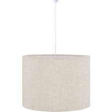 Allians Krem Silindir Sarkıt Avize, Beyaz Kablo, Yüksek Kalite Kumaş Dekoratif