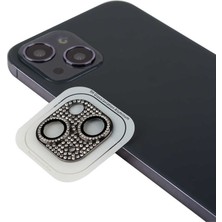 FLAMENKO iPhone 13 Mini Uyumlu Flmk Cl-08 Kamera Lens Koruyucu-Siyah