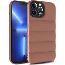 FLAMENKO iPhone 13 Pro Kılıf Flmk Kasis Kapak-Kahverengi