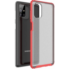 FLAMENKO Galaxy M51 Kılıf Flmk Volks Kapak-Kırmızı