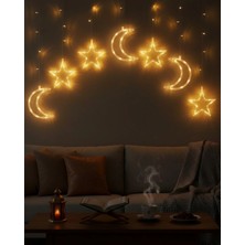Marsilyan Büyük Ay Yıldız Ramazan LED Işık Dekoratif Işıklı Süs