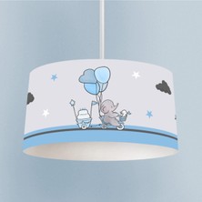 Allians Bebek ve Çocuk Odası Için Sevimli Fil Desenli Mini Avize