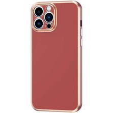FLAMENKO iPhone 12 Pro Kılıf Flmk Bark Kapak-Kahverengi