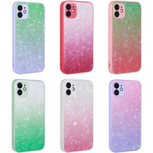 FLAMENKO iPhone 11 Kılıf Renk Geçişli Mermer Desenli Sert Silikon Flmk Granit Kapak-No4