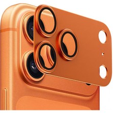 FLAMENKO iPhone 17 Pro Max Zore Cl-20 Kamera Lens Koruyucu - Turuncu