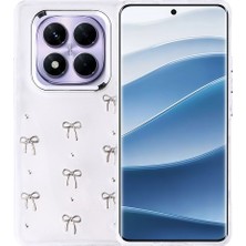 FLAMENKO Redmi Note 14 Pro Plus Kılıf Airbag Tasarımlı Simli Şeffaf Flmk Kutup Kapak - Fiyonk