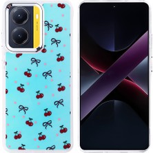 FLAMENKO Poco X7 Pro Kılıf Airbag Tasarımlı Flmk Hadra Kapak - Kiraz