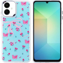 FLAMENKO Galaxy A06 Kılıf Airbag Tasarımlı Flmk Hadra Kapak - Kelebek