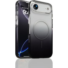 FLAMENKO iPhone 17 Air Kılıf M-Safe Şarj Özellikli Zore Septik Silikon Kapak - Siyah