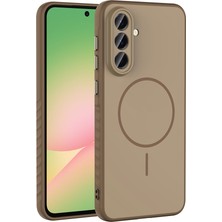 FLAMENKO Galaxy A56 Kılıf M-Safe Şarj Özellikli Zore Tea Kapak - Gold