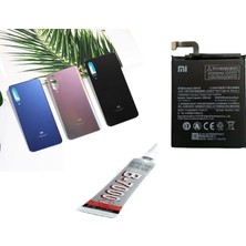 SDT Mi9 Se Arka Batarya Kapağı ,batarya ve B7000 Yapıştırıcı (Mavi)