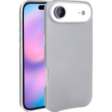 FLAMENKO iPhone 17 Air Kılıf M-Safe Şarj Özellikli Pu Deri Görünümlü Flmk Kupra Kapak - Gri