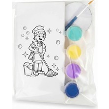 Sharp & Art Çini Boyama, Meslekler Serisi Boyama Seti, Duvara, Buzdolabına Yapıştırılabilir, 49 Farklı Meslek