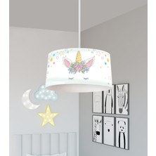 Allians Yıldız ve Çiçek Desenli Bebek ve Çocuk Odası Avizesi