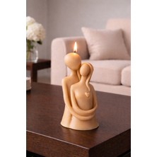 Calinda Candles Sarılan Çift / Sevgili Figürlü Dekoratif Kokulu Mum (Soya Wax)