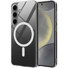 FLAMENKO Galaxy S24 Fe Kılıf Kamera Korumalı M-Safe Sert Pc Flmk Porto Kapak - Şeffaf