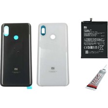 SDT Mi8 Arka Batarya Kapağı ,batarya ve B7000 Yapıştırıcı (Beyaz)