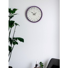 Çetiner Group 36 cm Mor 24 Saat Göstergeli Özel Tasarım Duvar Saati