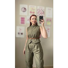 Tumtum Wear Keten Kemerli Yelek Pantolon Takım