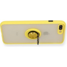 Beta Moda Hub Newface iPhone 7 Plus Kılıf Montreal Yüzüklü Silikon Kapak - Sarı