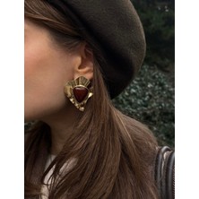 Les Séduisantes C.A. Mineli Gold Vintage Altın Kaplama Küpe Vıp