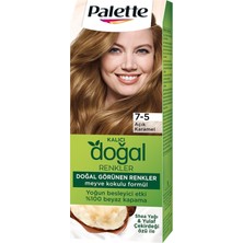 Palette Kalıcı Doğal Renkler 7-5 Açık Karamel Saç Boyası 110 ml 5 Adet