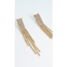 Sirenith Gold Kaplama Sallantılı Çelik Küpe