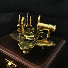 Özbience Vintage Pirinç Eskitme Gemici Sextant, Zarif ve Şık Tasarım