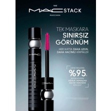 Mac Stack Siyah Maskara Mega Fırça 12ML - Kıvırma, Uzunluk ve Hacim Etkili Maskara