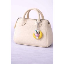 Mdm Style 🎀🐻🌙 Sevimli Ayı Metal Zincirli Anahtarlık Charm –çanta ve Anahtar Aksesuarı