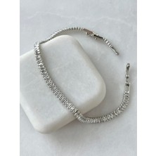 Les Séduisantes C.A. Baget Kesim Zirkon Taşlı Kararmaz Altın Kaplama 4mm Bileklik Vıp