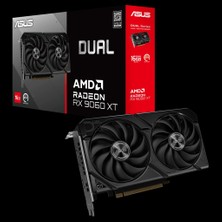 Asus DUAL-RX9060XT-16G, 16GB, 128BIT, Gddr6, 1xhdmı, 2xdp, Gamıng Ekran Kartı